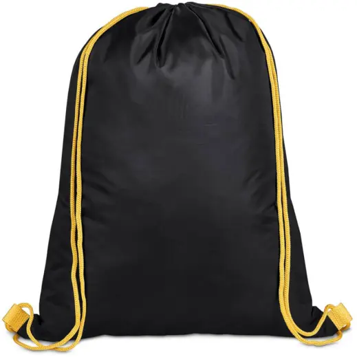 Altitude Fanflare 190T Drawstring Bag Black Yellow Unbranded